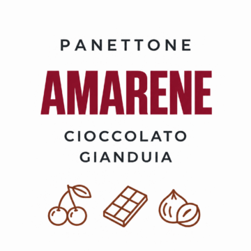 PANETTONE AMARENE, CIOCCOLATO E GIANDUIA